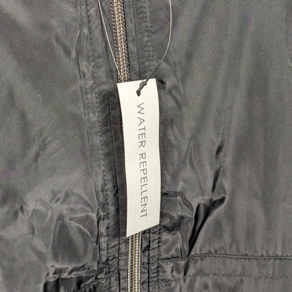 NWT VIA SPIGA WATER REPELLENT black RAIN JACKET WITH ATTACHED HOOD -L - Picture 8 of 8